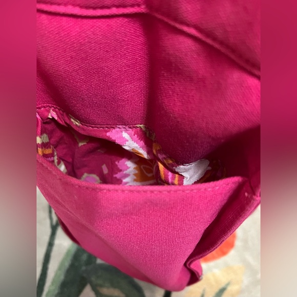 Tory Burch Ella Canvas Tote in Hot Pink - Picture 10 of 15